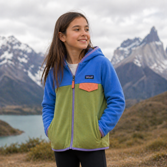 Polar Niño Micro D® Snap-T® Jack Azul Turquesa Verde a Patagonia