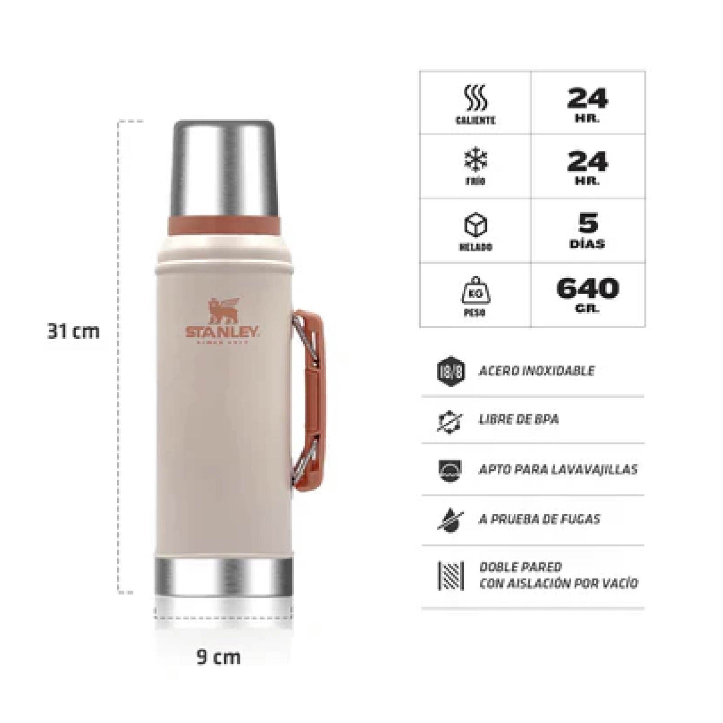 TERMO STANLEY CLASSIC ROSADO| 950 ML STANLEY