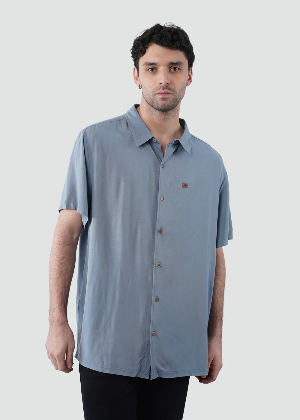 Camisa Hombre Viscosa - Denim KAYA UNITE