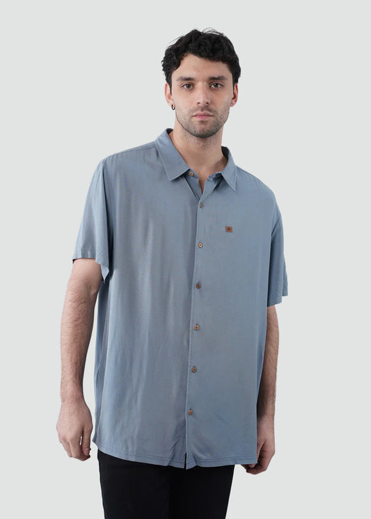 Camisa Hombre Viscosa - Denim KAYA UNITE