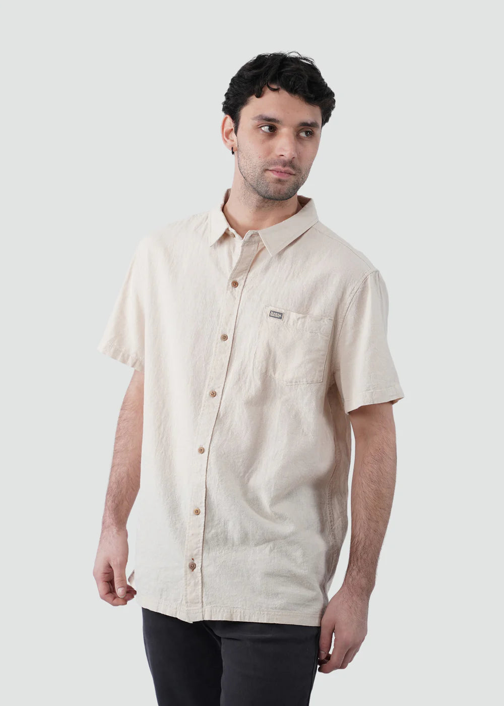 Camisa Hombre Lino - Sand KAYA UNITE