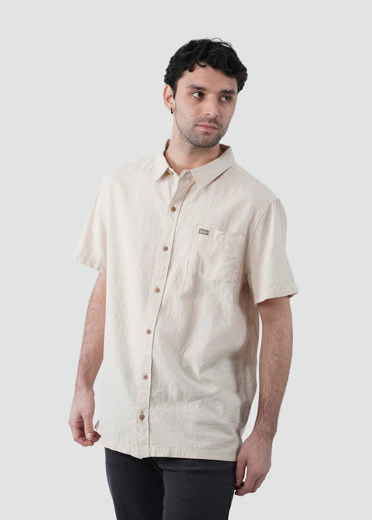 Camisa Hombre Lino - Sand KAYA UNITE