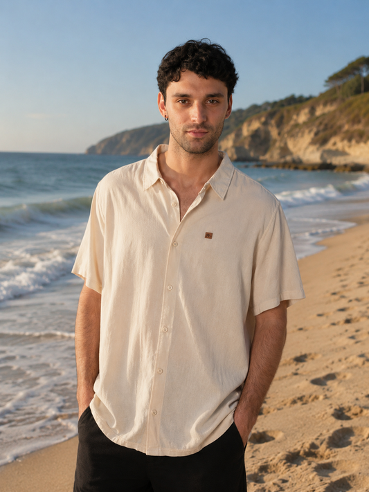 Camisa Hombre Viscosa - Crema KAYA UNITE