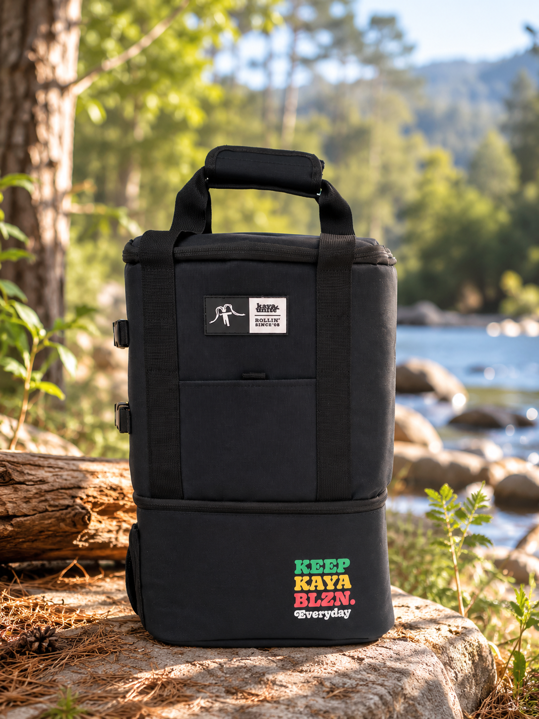 MOCHILA COOLER SOLID BLACK RASTA KAYA UNITE