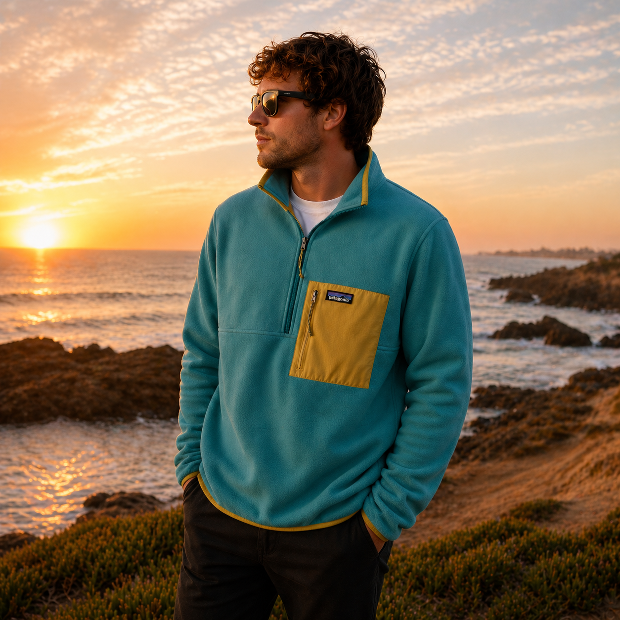 Polar Hombre Microdini 1/2-Zip Pullover Patagonia