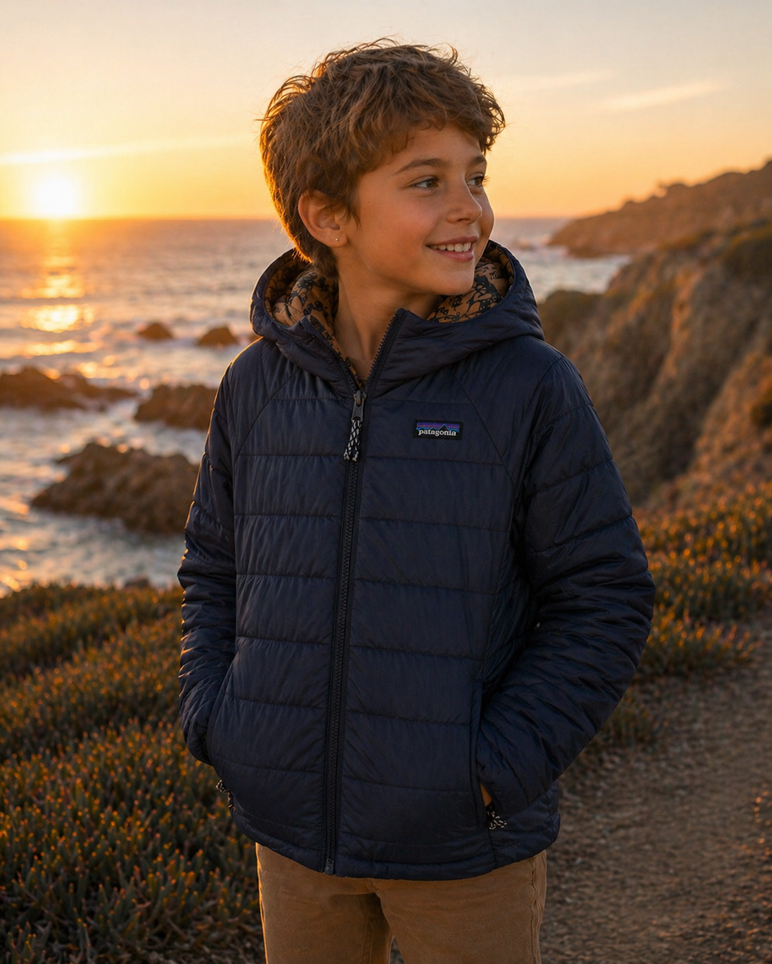Chaqueta Pluma Niños Reversible Down Sweater Hoody Patagonia