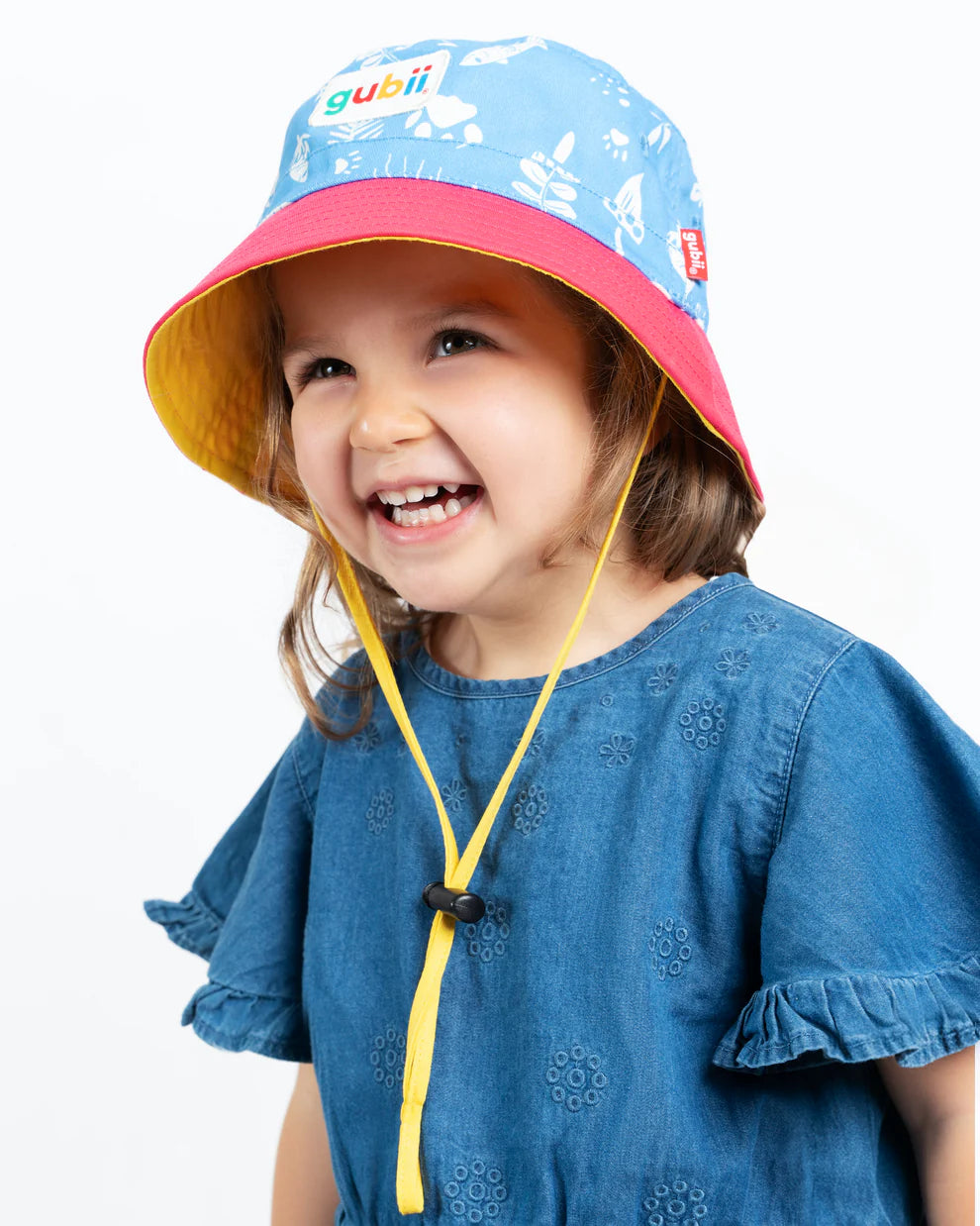 Gorro Pescador Estampado - Celeste Coral GUBII